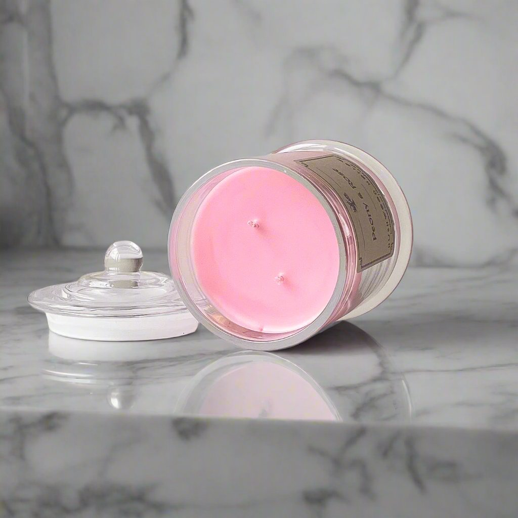 Soy Candle - Peony & Rose - Hushwood Hollow